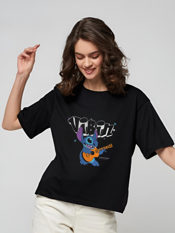 Bazzaro Women Vibin Graphic Oversized T-Shirt