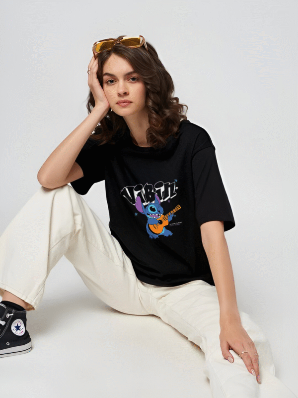 Bazzaro Women Vibin Graphic Oversized T-Shirt