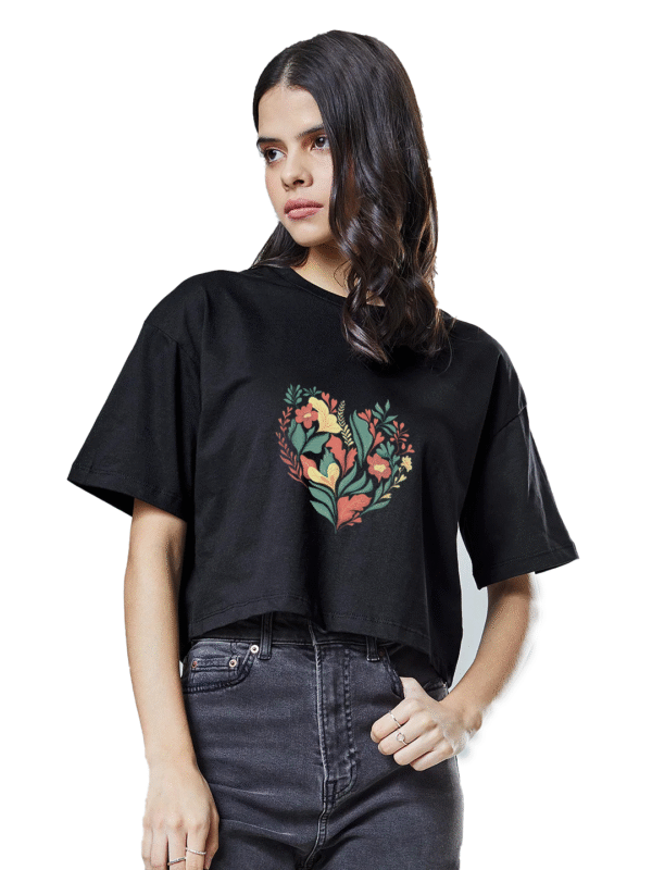 printed crop tops Bazzaro Express Yourself: Bold & Beautiful Printed Crop Top