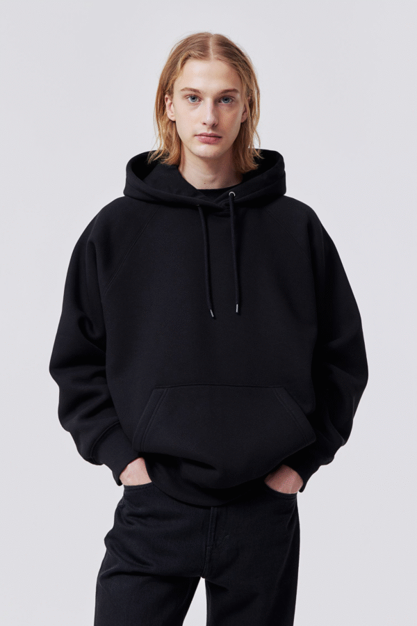 Men's Premium Black Cupid Print Hoodie