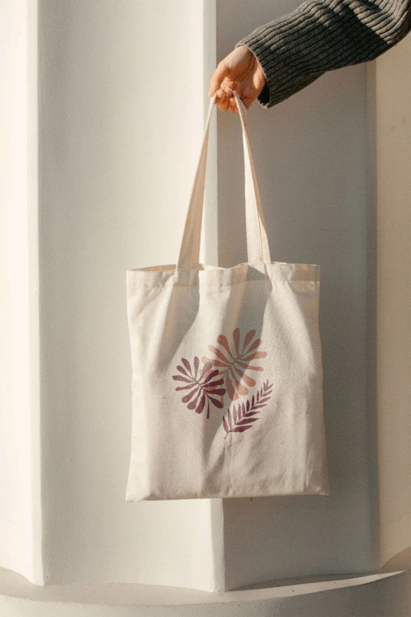 Bazzaro Flower Print Canvas Tote Bag - Stylish Women's Tote for Eco-Chic Fashion