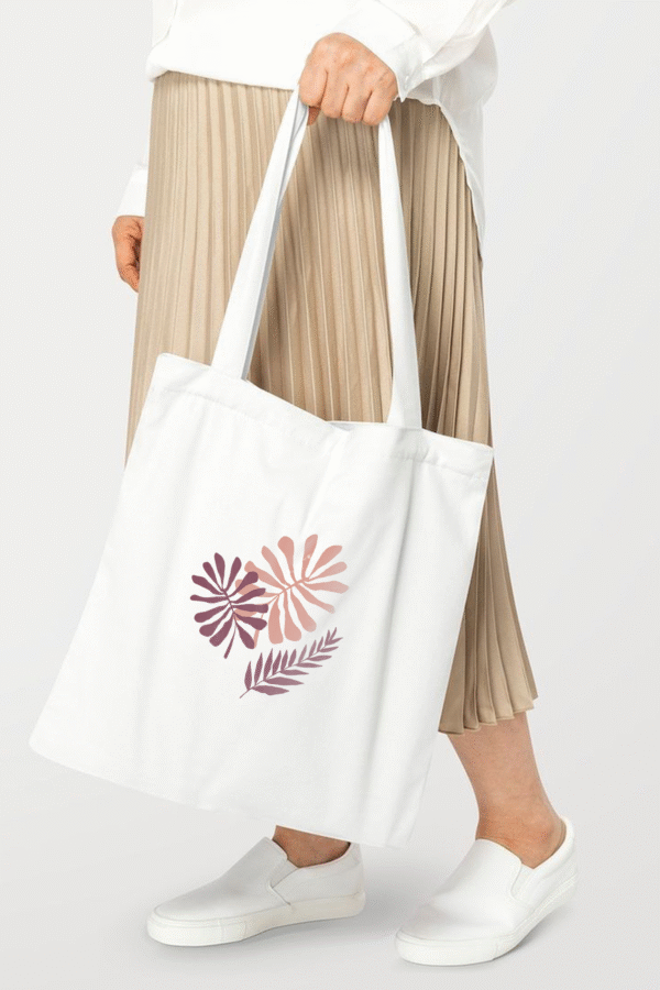 Bazzaro Flower Print Canvas Tote Bag - Stylish Women's Tote for Eco-Chic Fashion