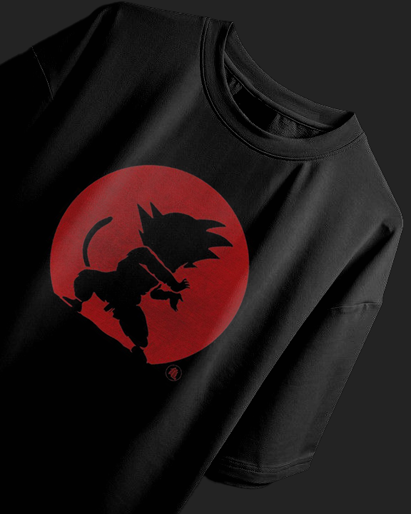 Bazzaro Men Oversized T-shirt With Goku Graphic