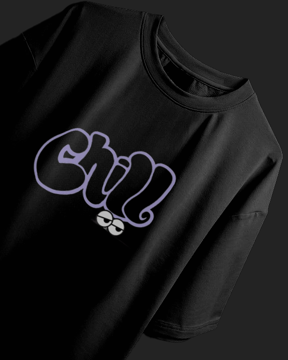 Bazzaro Women Oversized T-shirt With Chill Graphic