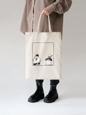 Naruto & Sasuke Cotton Tote Bag – Power of Rivalry | Bazzaro